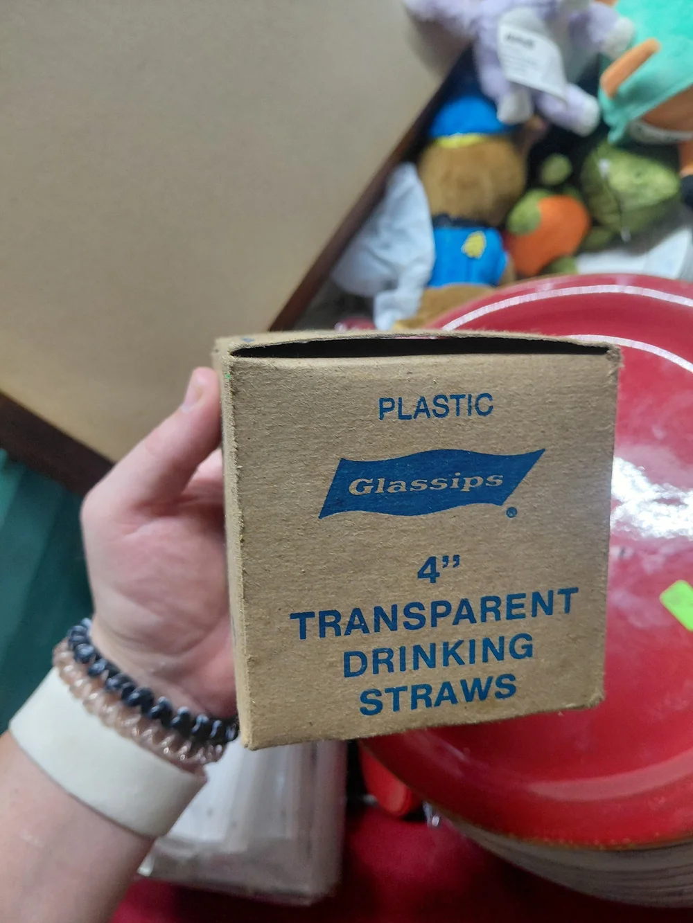 vintage Glassips brand cocktail-sized drinking straws, Pink 4